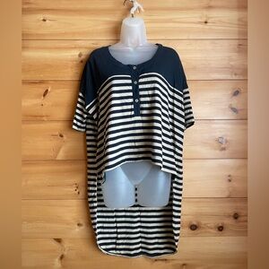 Striped high low top Nanushaka